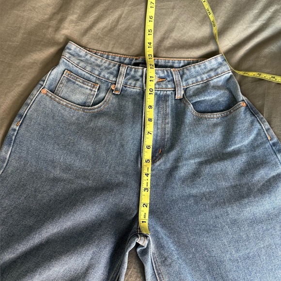 Nasty Gal Denim Corset and Baggy Jeans Set Womens 4 Loose Fit Y2K Baddie jnco - Picture 7 of 11